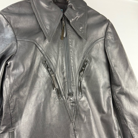 Drag Specialties Black Leather Jacket Men’s 40 - Vintage Made in Korea - Picture 3 of 11